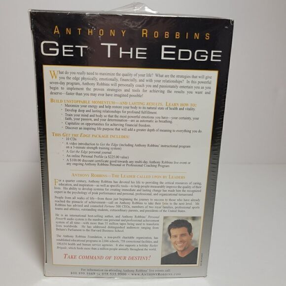 Anthony Robbins Get The Edge 10 CD Set 2000 Series New Sealed - Picture 2 of 8